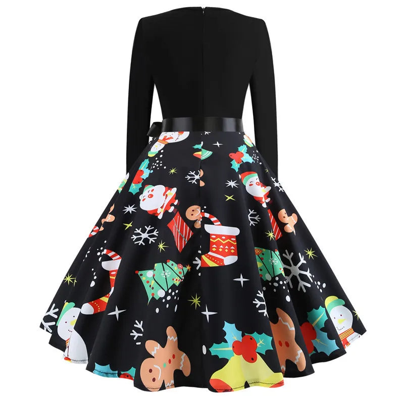 Teenage Girl Christmas Long Sleeve Dress