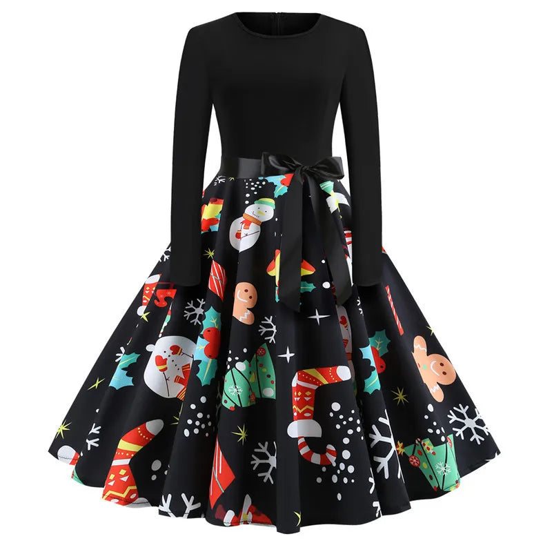 Teenage Girl Christmas Long Sleeve Dress