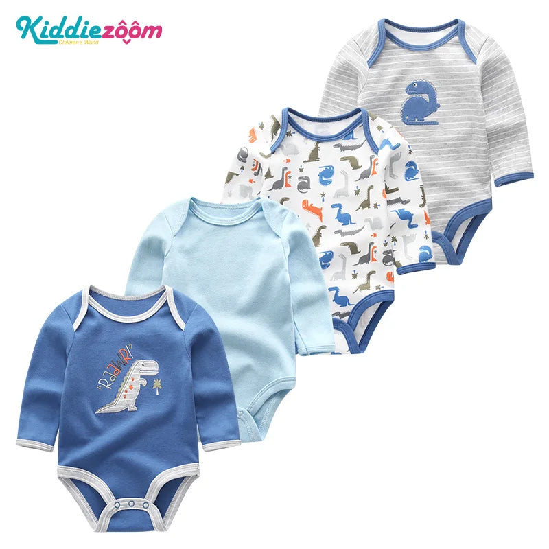 Long Sleeve BabyBodysuit 4 Piece