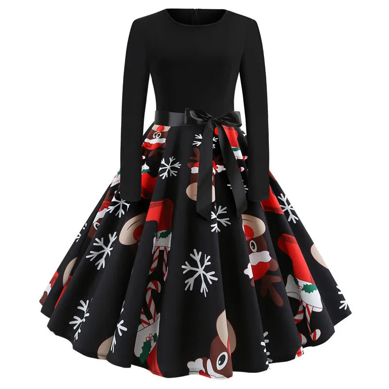 Teenage Girl Christmas Long Sleeve Dress