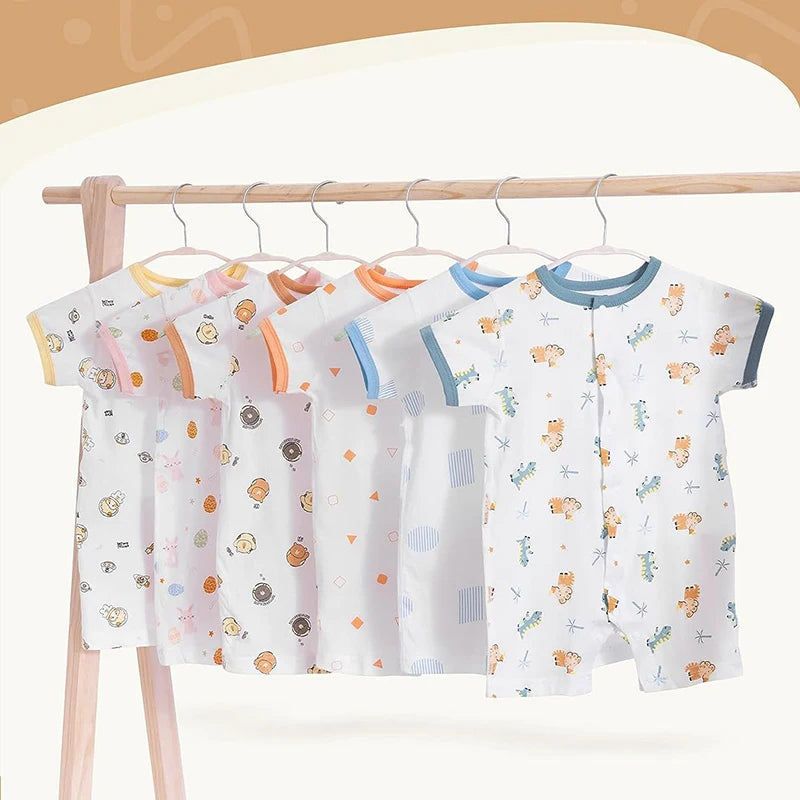 Baby Short-Sleeve Rompers 3-Piece