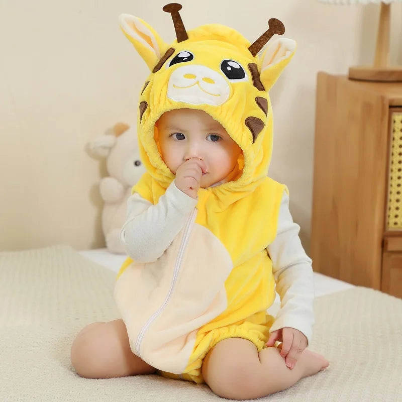 Spring Giraffe Baby Romper