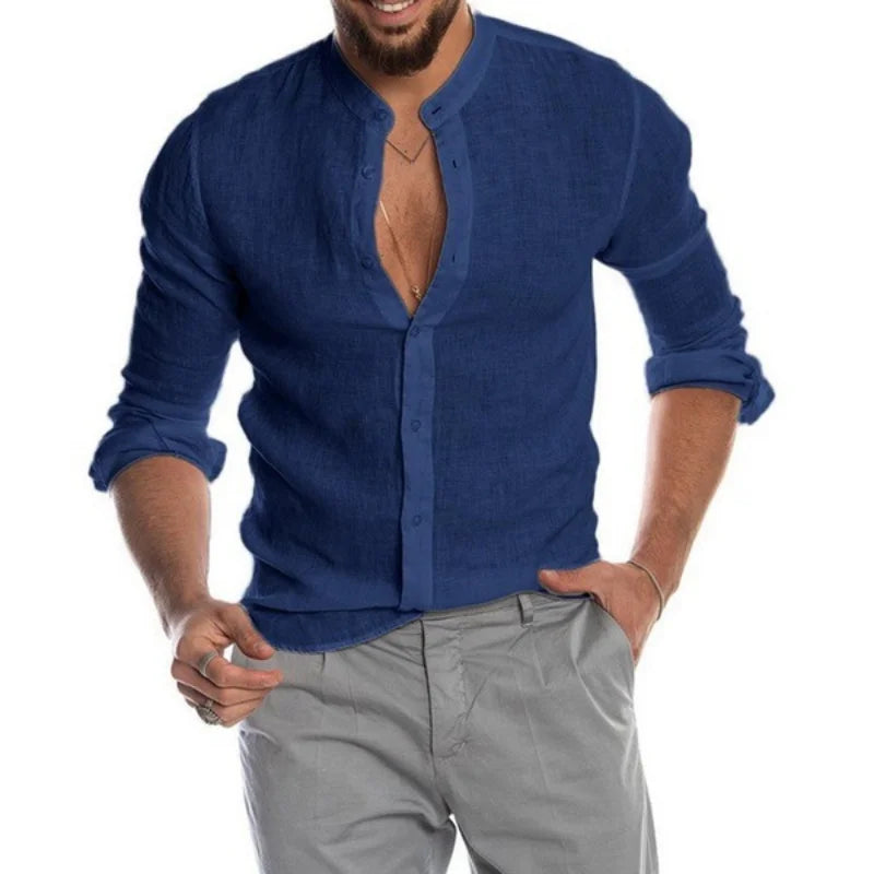 Men's Linen Long Sleeve Shirt