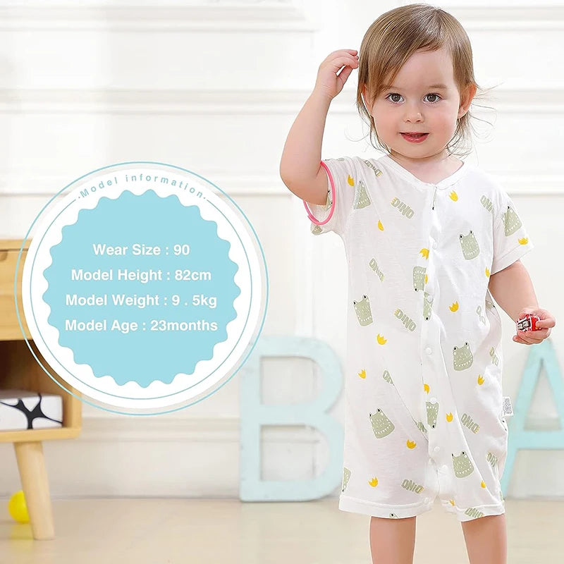 Baby Short-Sleeve Rompers 3-Piece