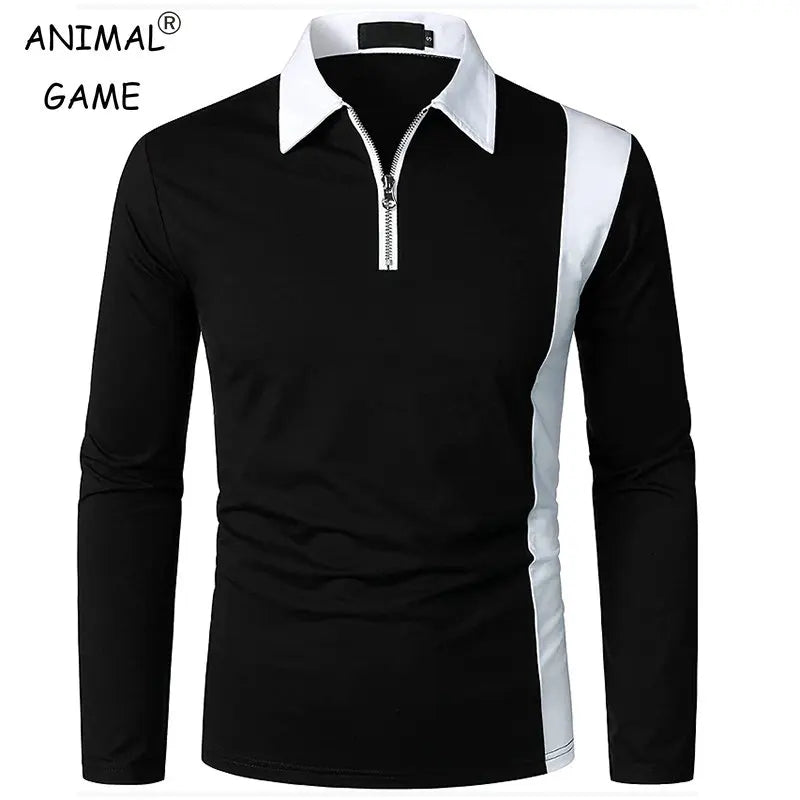 Men's Long Sleeve Anti-wrinkle Polo Shirt