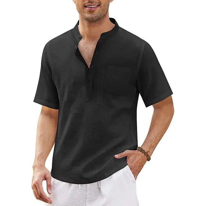 Men's Short-Sleeved  Linen t-shirt