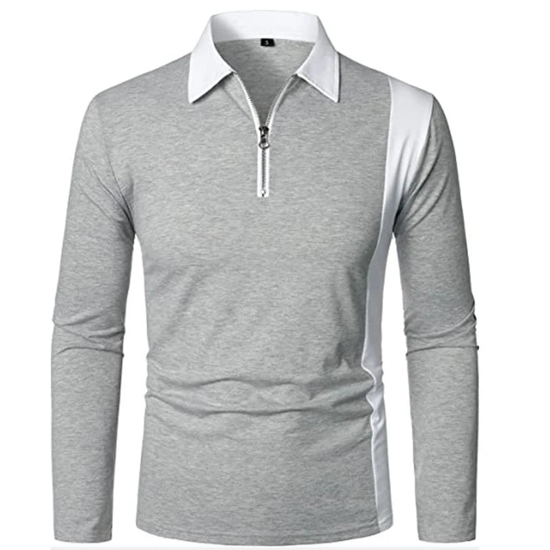 Men's Long Sleeve Anti-wrinkle Polo Shirt