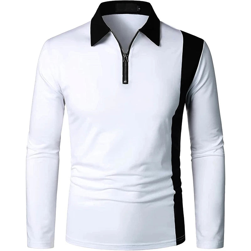 Men's Long Sleeve Anti-wrinkle Polo Shirt