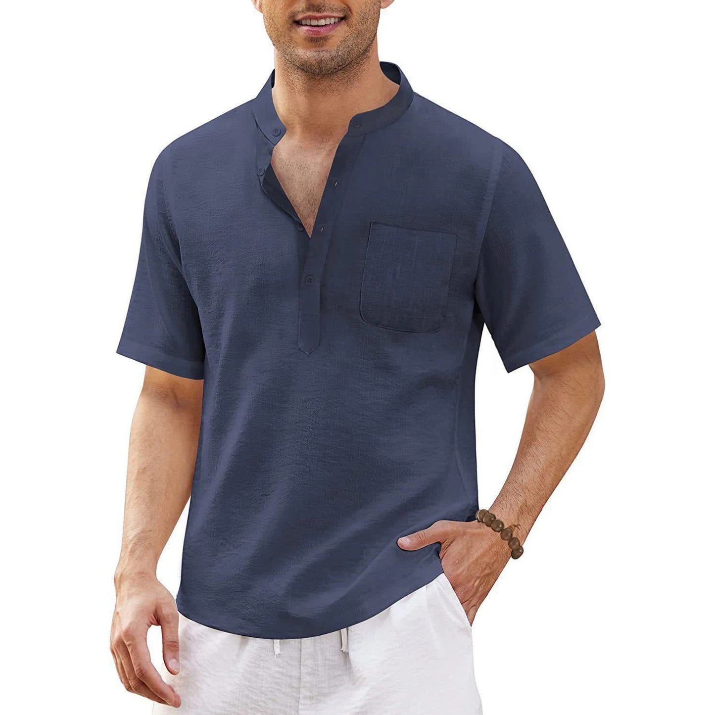 Men's Short-Sleeved  Linen t-shirt