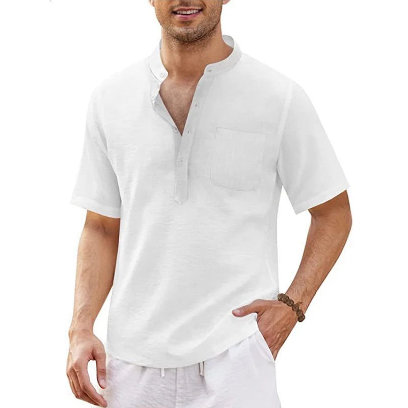 Men's Short-Sleeved  Linen t-shirt