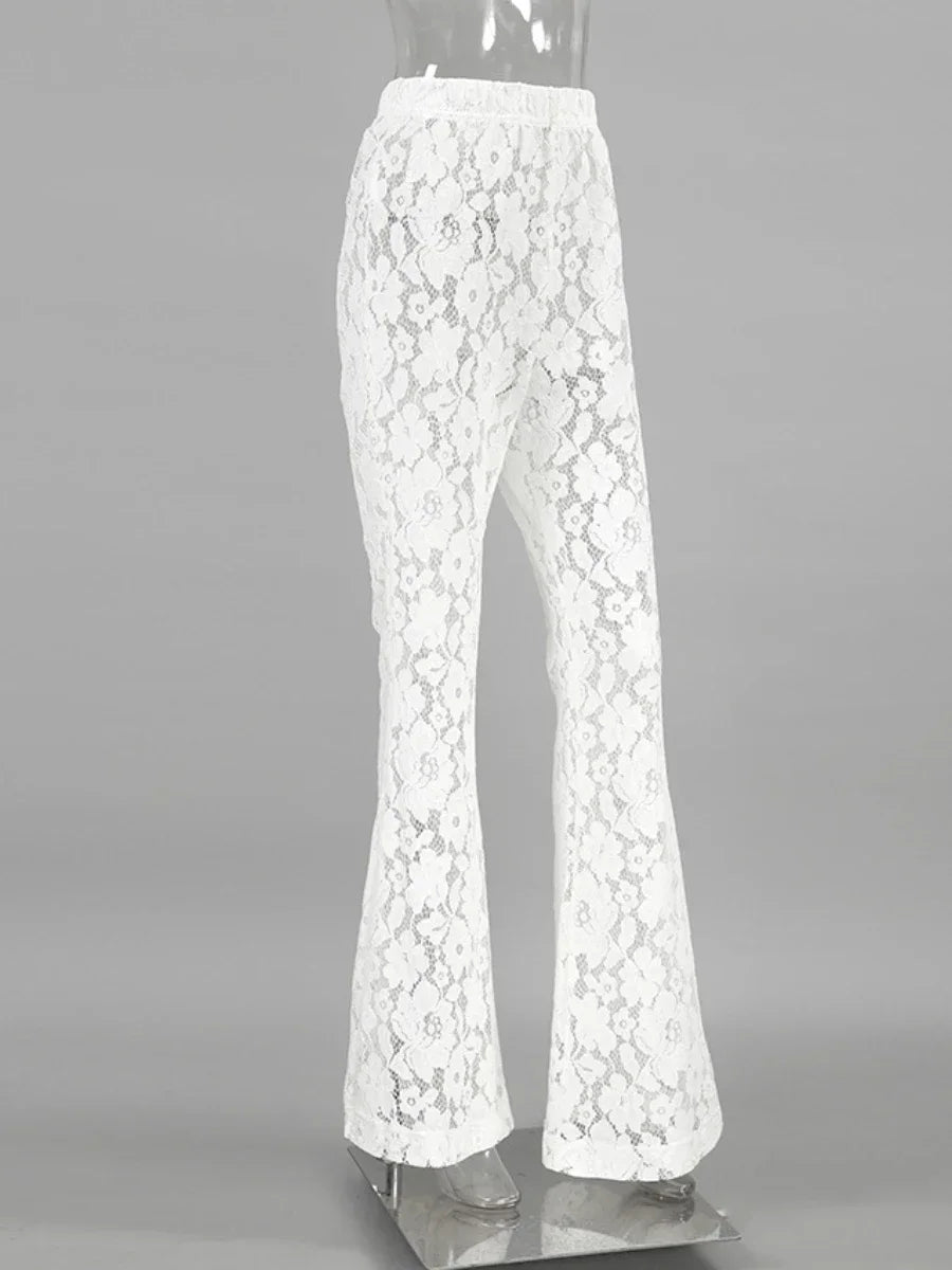 White Flare Pants Summer