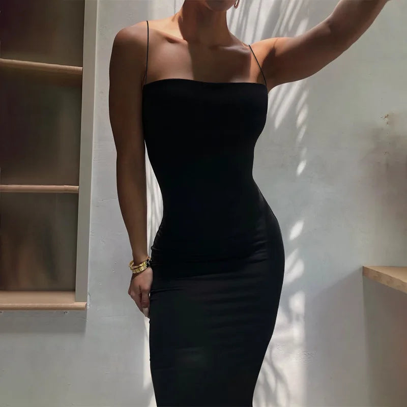 Women's Black Strap Dress