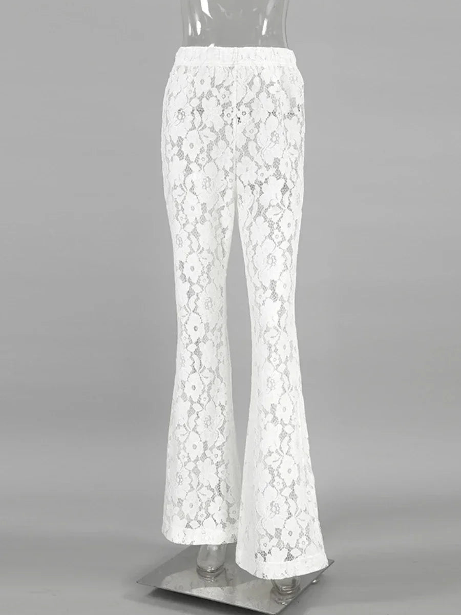 White Flare Pants Summer