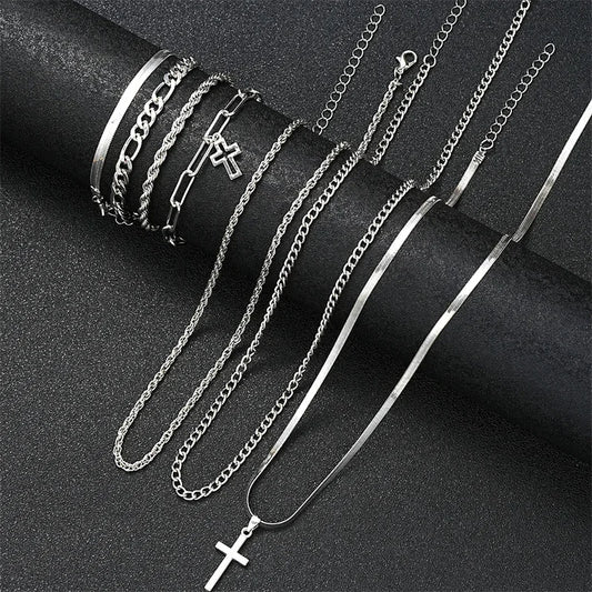 Christian Cross Chain Jewelry Set