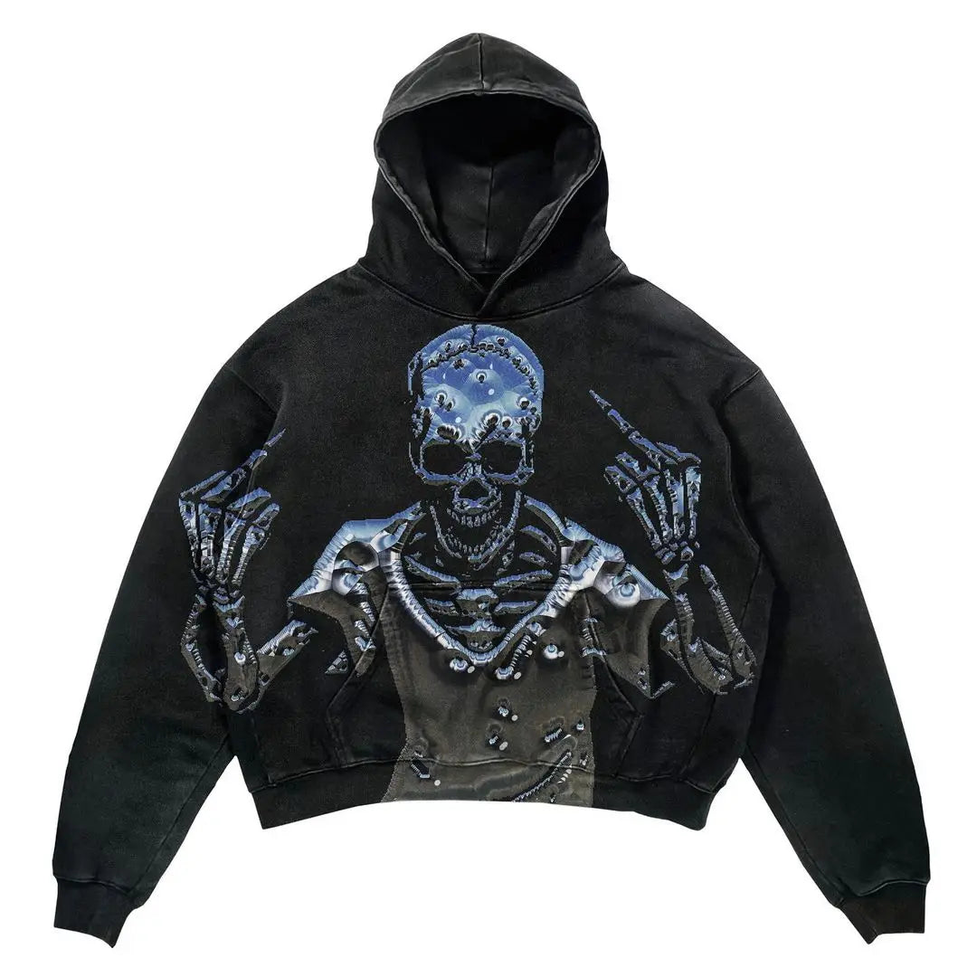 Vintage Demon Hoodie Streetwear