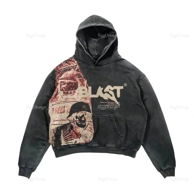 Vintage Demon Hoodie Streetwear