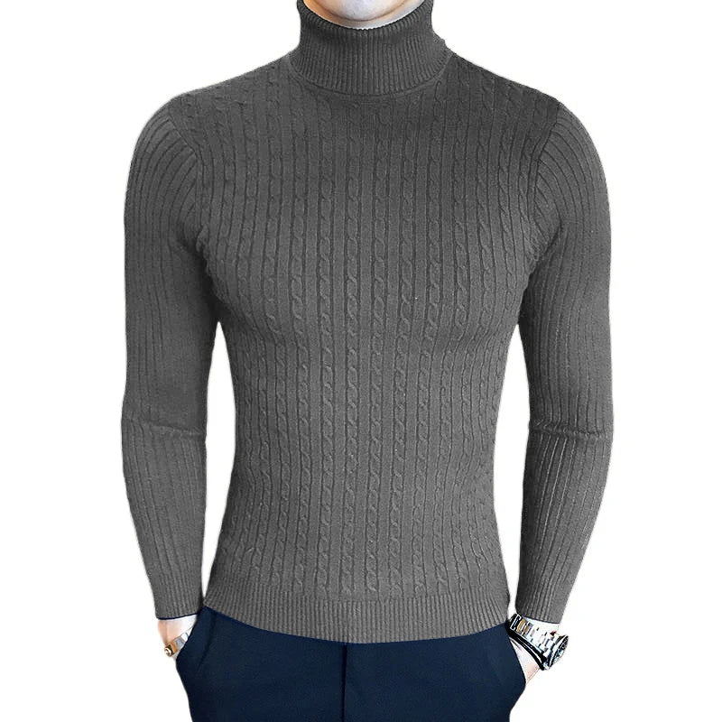 Men's Cozy Twist Turtleneck Sweater