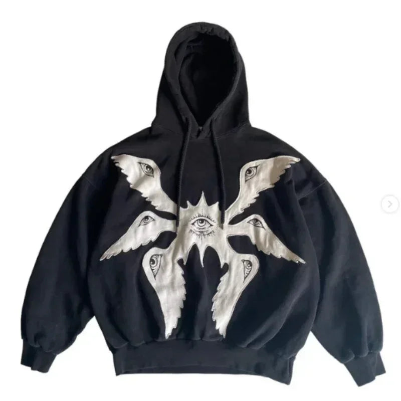 Vintage Gothic Zip-Up Hoodie