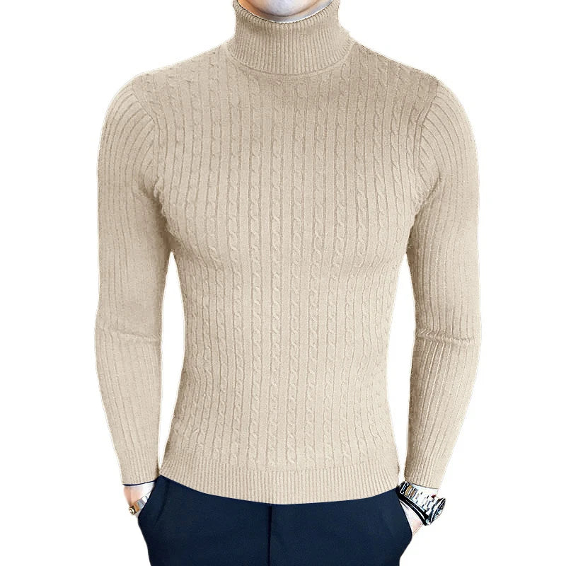 Men's Cozy Twist Turtleneck Sweater