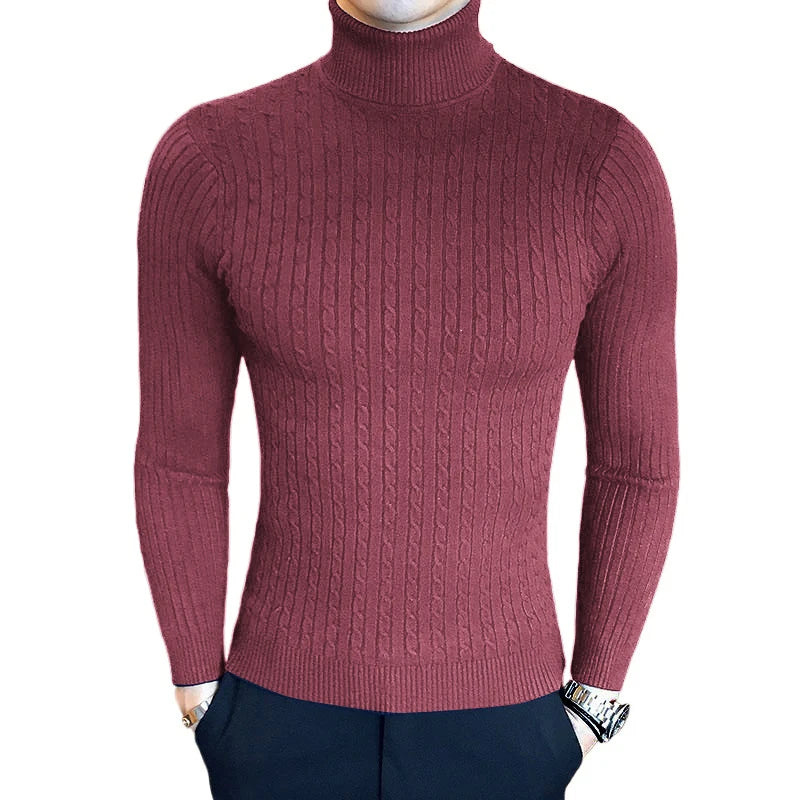 Men's Cozy Twist Turtleneck Sweater