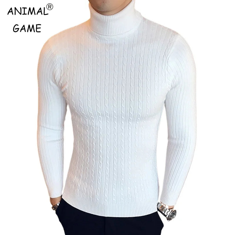 Men's Cozy Twist Turtleneck Sweater