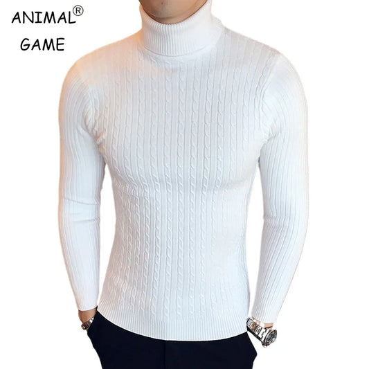 Men's Cozy Twist Turtleneck Sweater