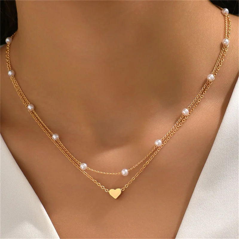 Chic Love Heart Choker Necklace