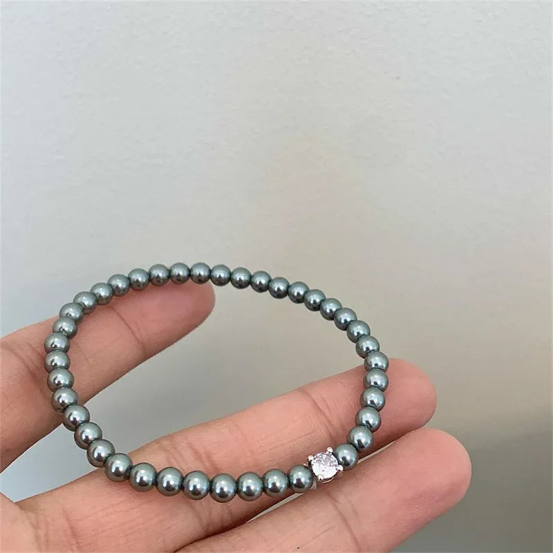 Elegant Pearl Zircon Bracelet