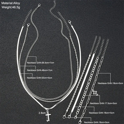 Christian Cross Chain Jewelry Set