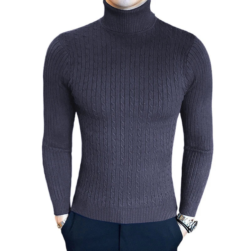 Men's Cozy Twist Turtleneck Sweater