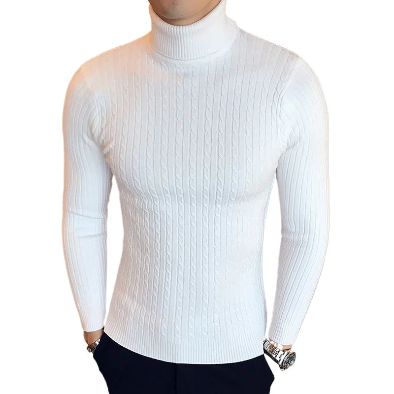 Men's Cozy Twist Turtleneck Sweater