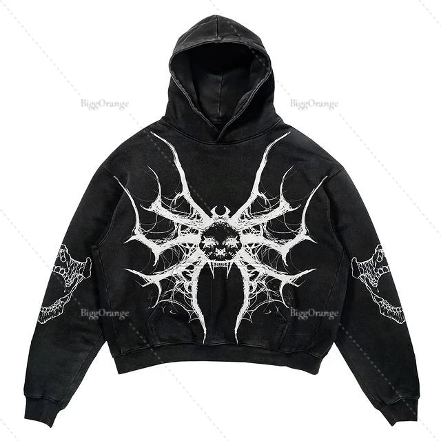 Vintage Demon Hoodie Streetwear