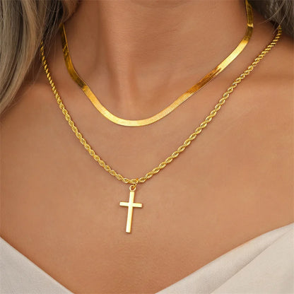 Vintage Cross Pendant Necklace