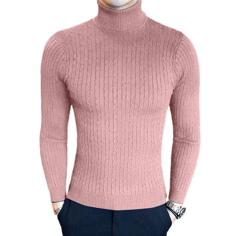 Men's Cozy Twist Turtleneck Sweater