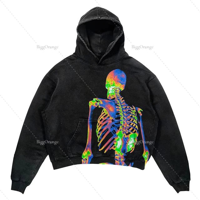 Vintage Demon Hoodie Streetwear