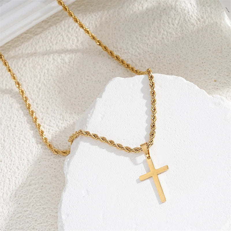 Vintage Cross Pendant Necklace