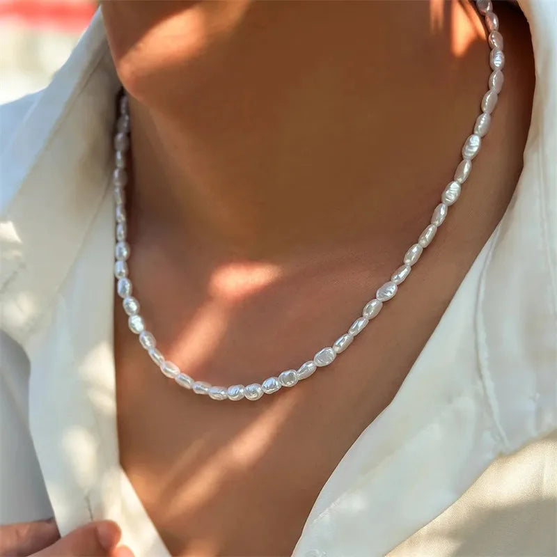 Elegant Pearl Choker Necklace for Women