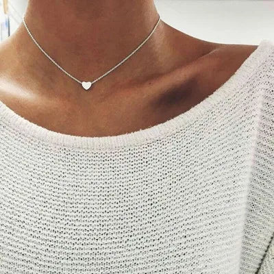 Chic Love Heart Choker Necklace